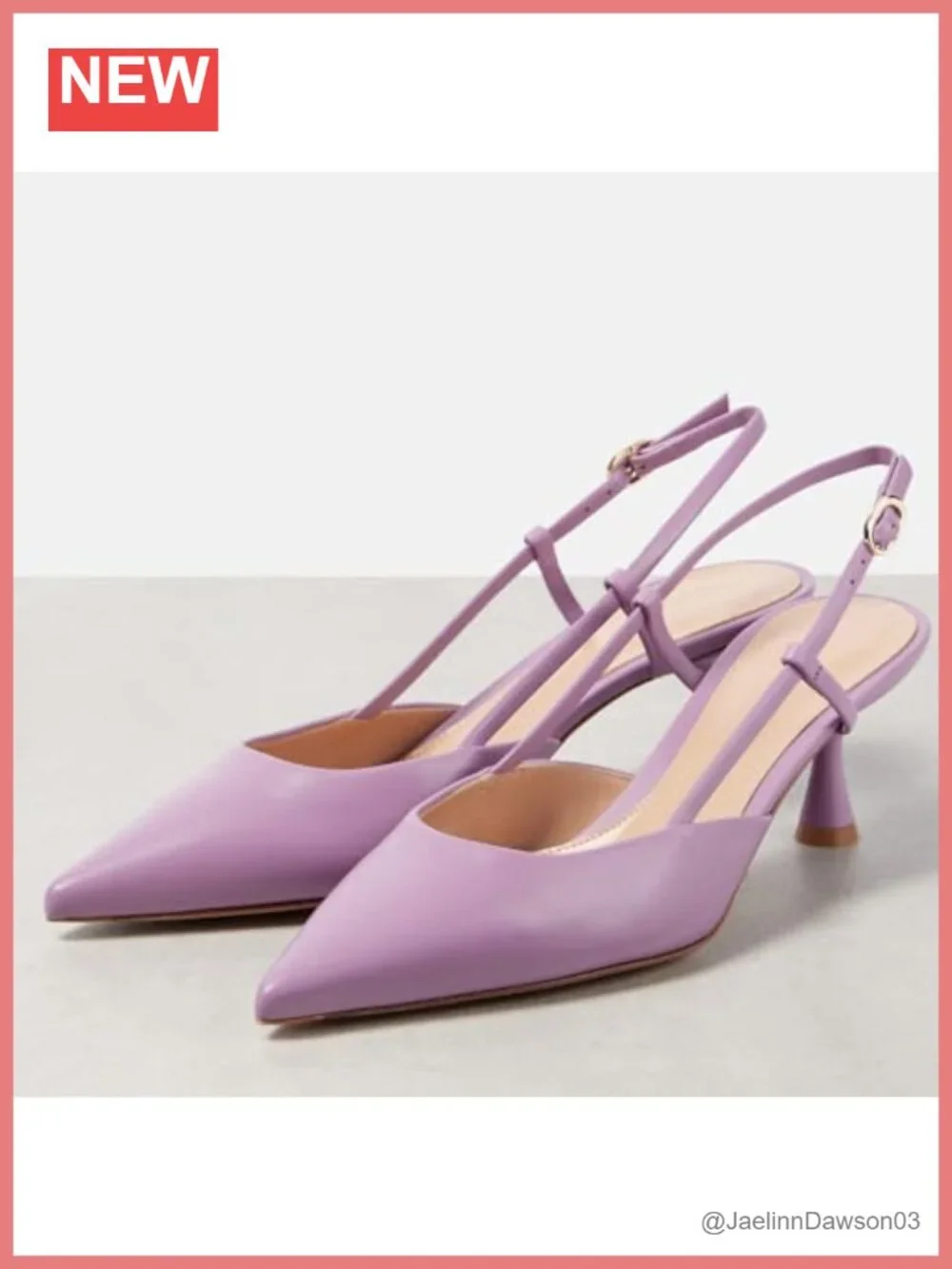 Women's Pointed Toe Kitten Heels Slingback Pumps Closed Toe Dress Shoes Work